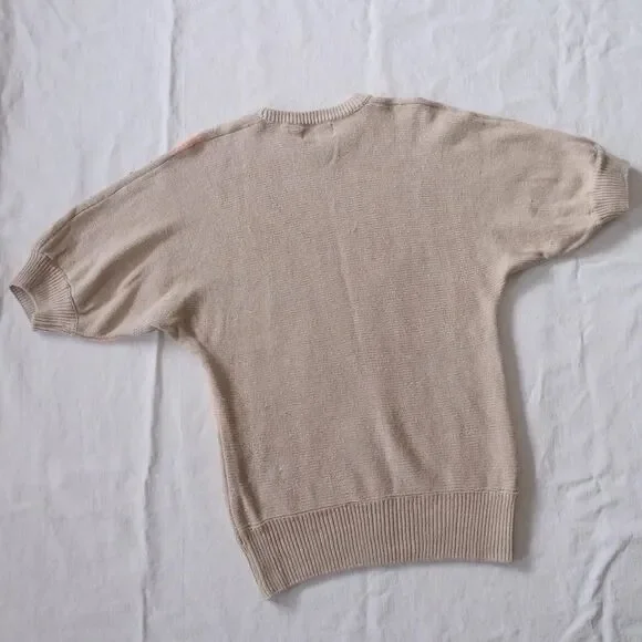 Sweet 80s floral intarsia sequined longline sweater‎ - Picture 7 of 8